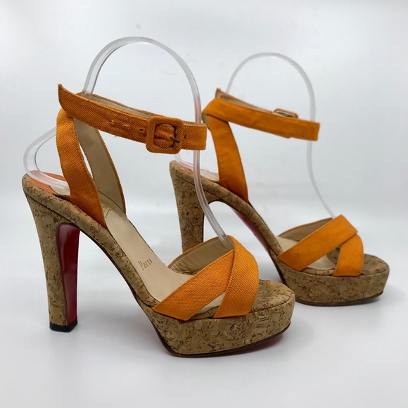 Christian Louboutin Shoes - Christian Louboutin Cork Heel Sandals